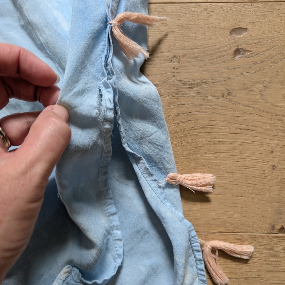 Surf Gypsy Cover Up Tunic Top Tie Dye Tassels Beach Resort Wear‎ Small - Picture 2 of 6